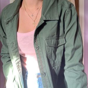 😊2 for $12😊 army green canvas jacket